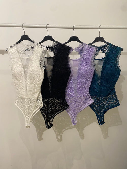Body pizzo scollo dietro