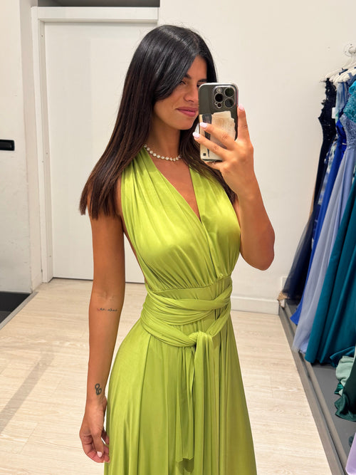 Abito cerimonia LILLI fasce lunghe