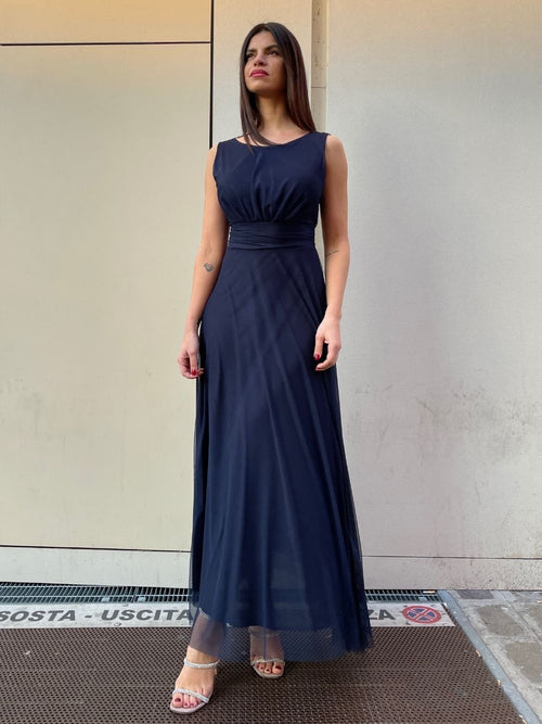 Abito Giulia cerimonia tulle smanicato