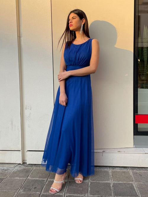 Abito Giulia cerimonia tulle smanicato