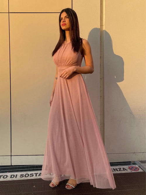 Abito Giulia cerimonia tulle smanicato