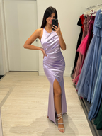 Vestito sirena scollo americana raso