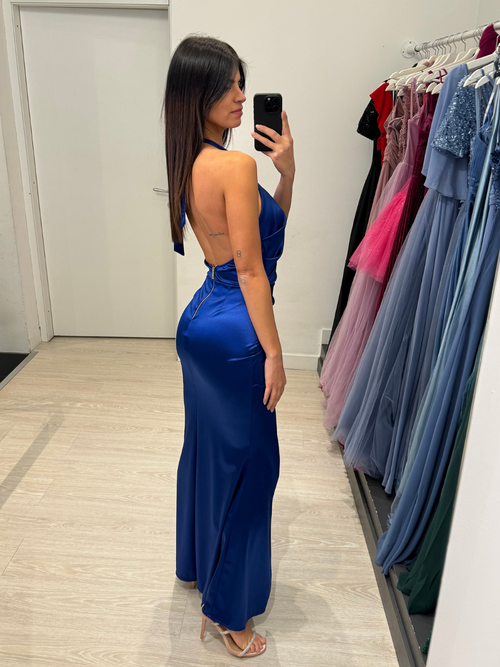 Vestito sirena scollo americana raso