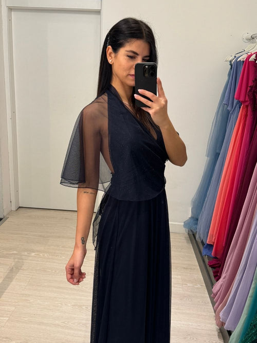 Coprispalle scialle tulle brilli