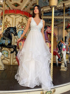 Abito cerimonia kelly tulle balze