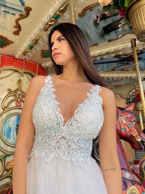 Abito cerimonia kelly tulle balze