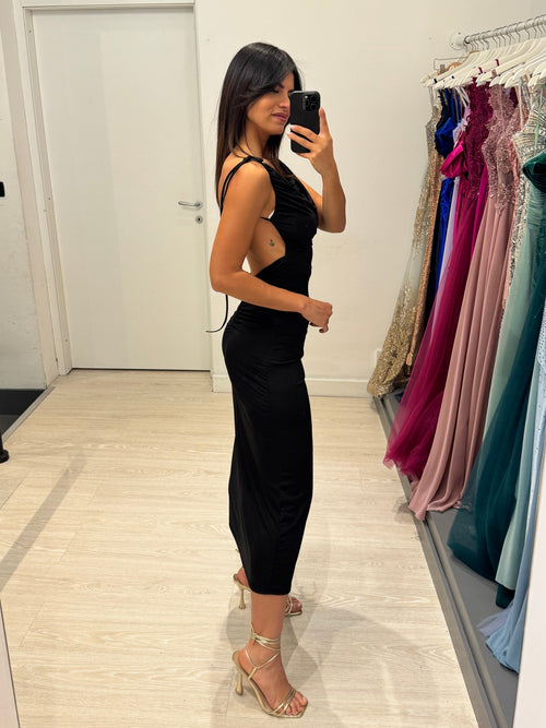 Vestito lungo lacci e schiena nuda