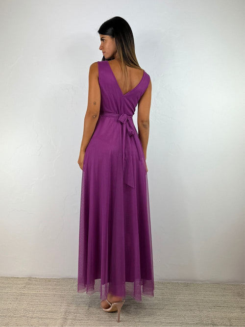 Abito Giulia cerimonia tulle smanicato