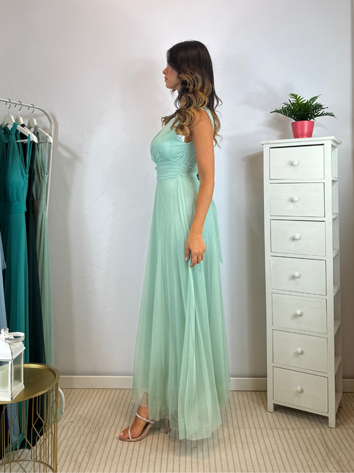 Abito Giulia cerimonia tulle smanicato