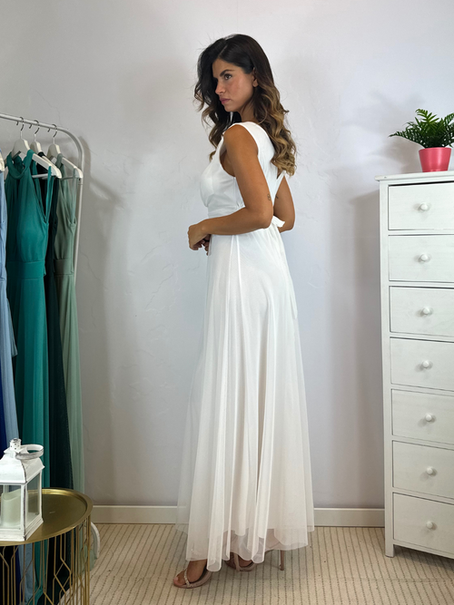 Abito Giulia cerimonia tulle smanicato