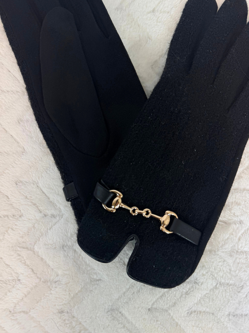 Guanti lurex con fibbia
