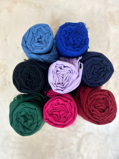 Sciarpa basic con frange