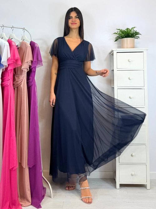 Abito Giulia cerimonia tulle manica