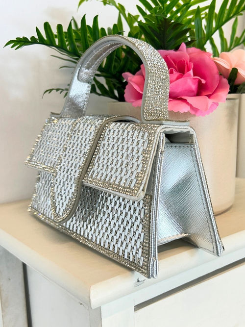 Borsa piccola strass e fibbia
