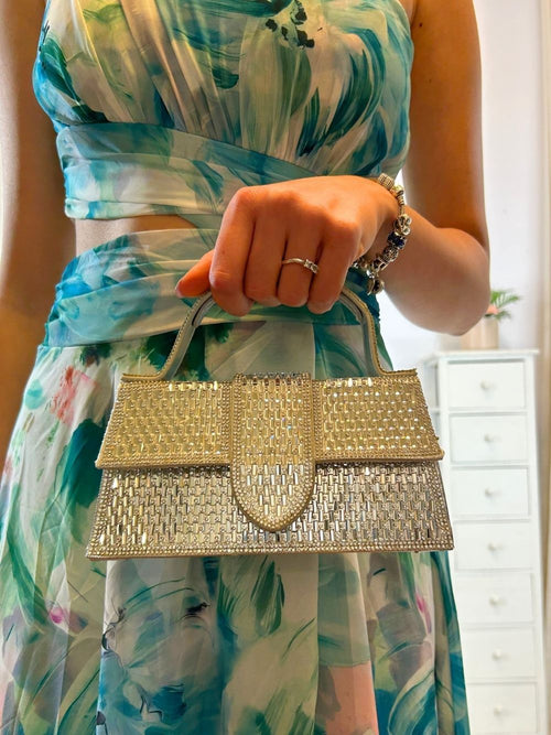 Borsa piccola strass e fibbia