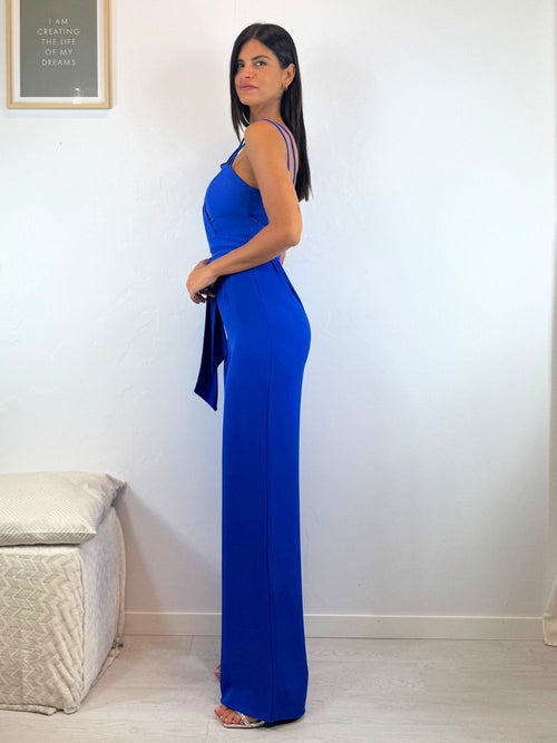 Tuta elegante pantalone palazzo e cintura