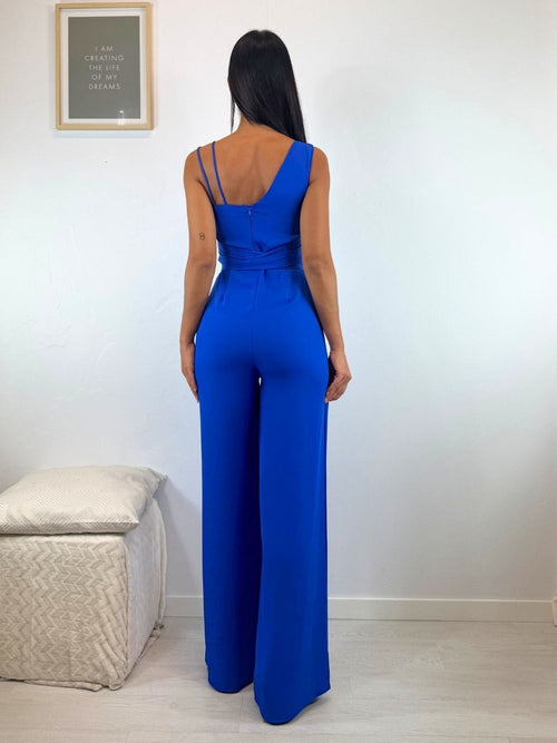 Tuta elegante pantalone palazzo e cintura