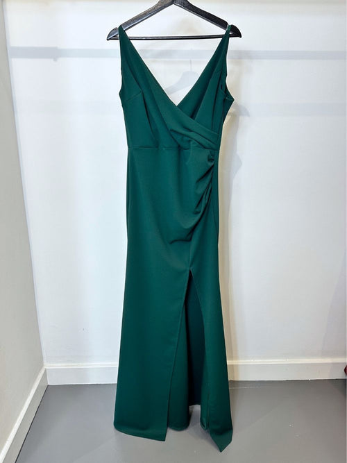 Abito cerimonia curvy sirena drappeggio