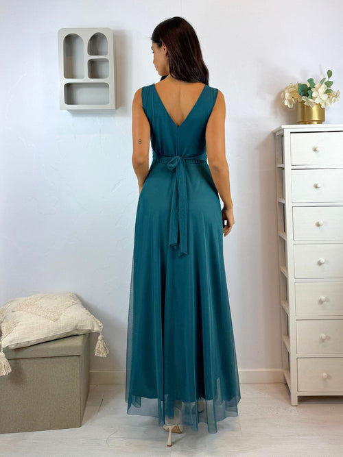 Abito Giulia cerimonia tulle smanicato