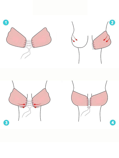 Reggiseno autoadesivo a farfalla con laccio