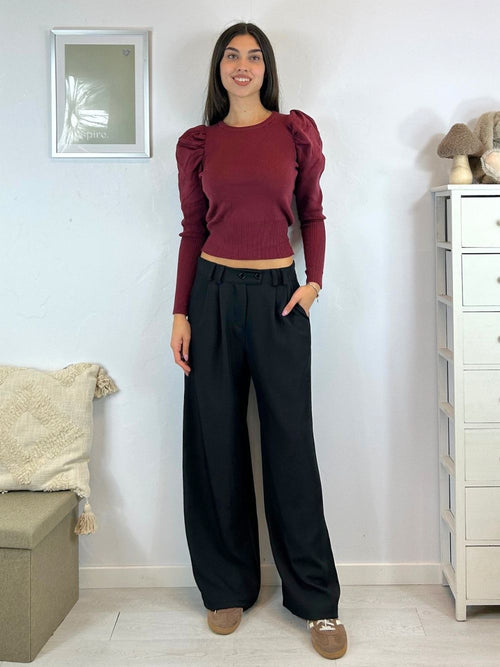 Pantalone palazzo doppio bottone