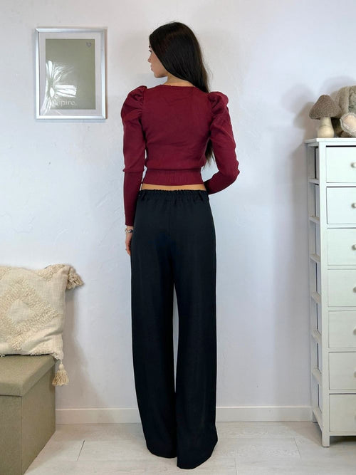 Pantalone palazzo doppio bottone