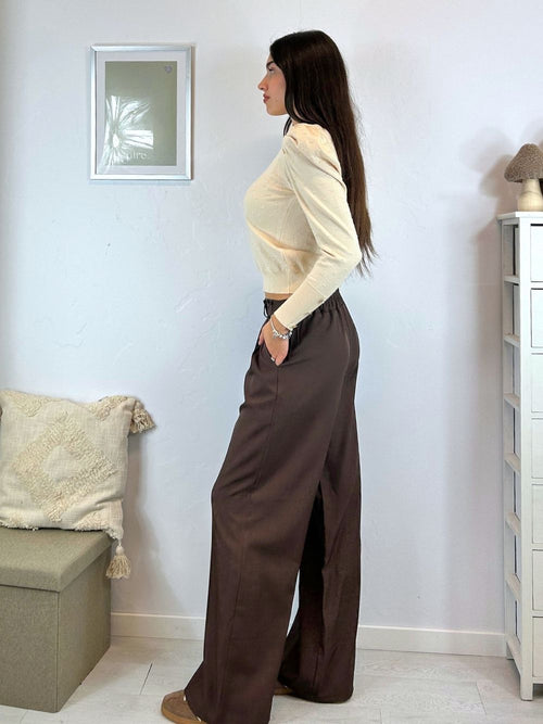 Pantalone palazzo doppio bottone