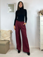 Pantalone palazzo doppio bottone