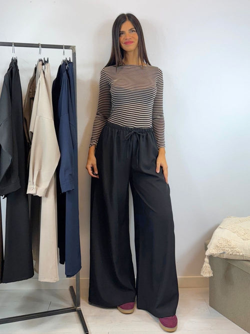 Completo camicia lunga arricciata e pantalone