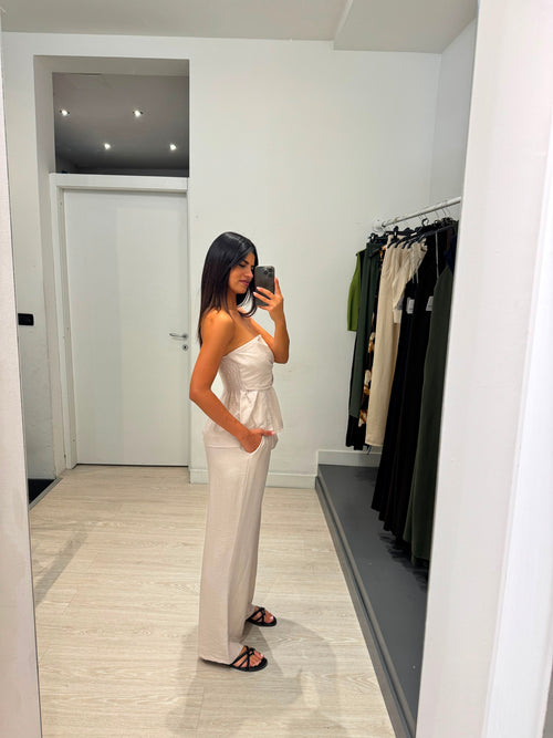 Completo top fascia con pantalone