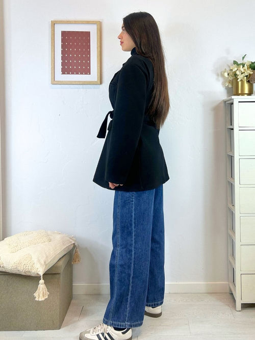 Cappotto corto con cintura