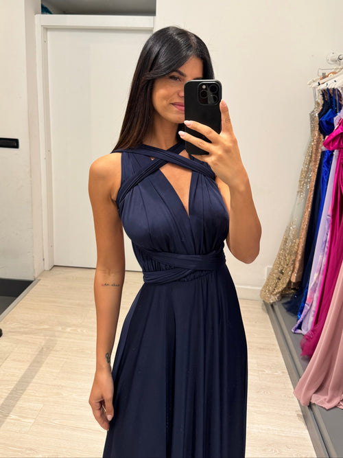 Abito cerimonia LILLI fasce lunghe