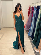 Abito cerimonia lurex sirena incrocio schiena
