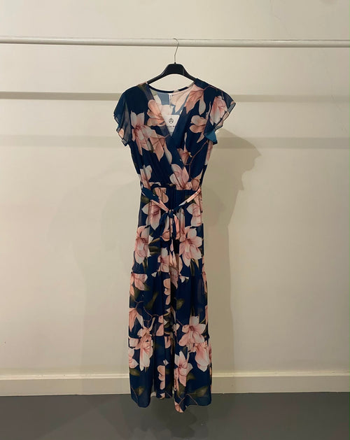 Vestito lungo manica fantasia mix