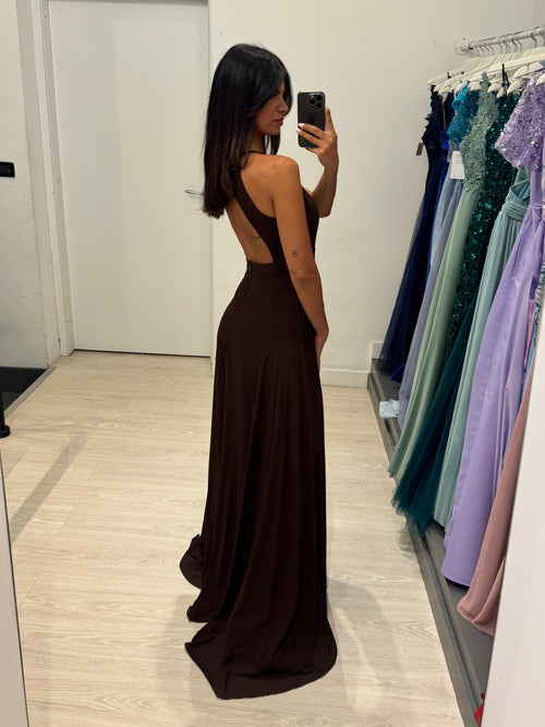 Tuta elegante scollo americano con mantella