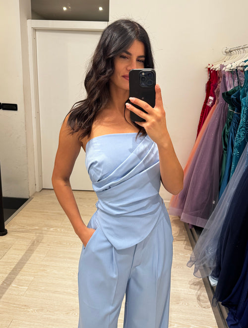 Completo top arricciato e pantalone