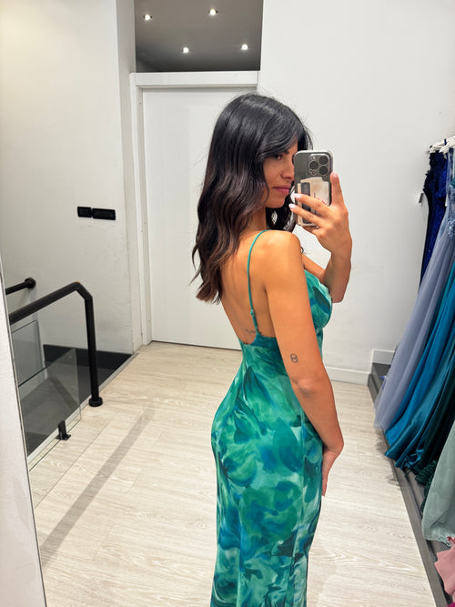 Vestito midì tulle fantasia
