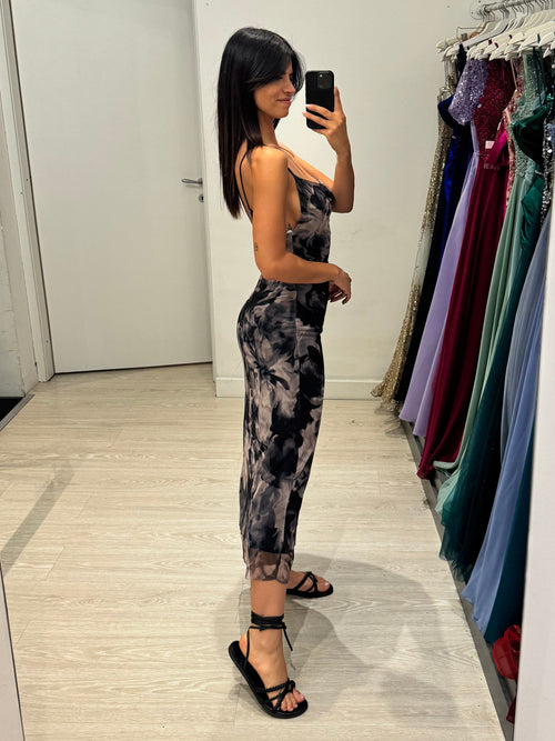 Vestito lungo tulle fantasia