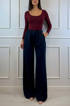 Body a manica lunga con scollo tondo