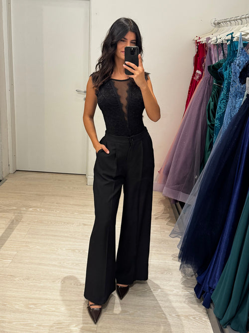 Body pizzo scollo dietro