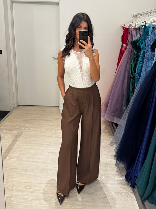 Body pizzo scollo dietro