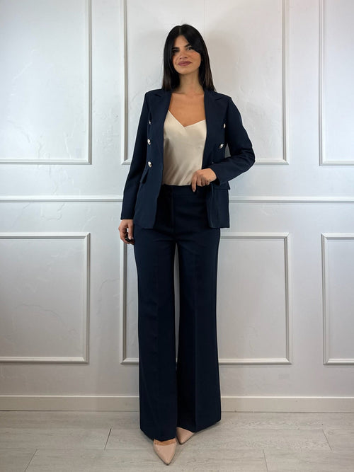 Completo giacca doppiopetto e pantalone zampa