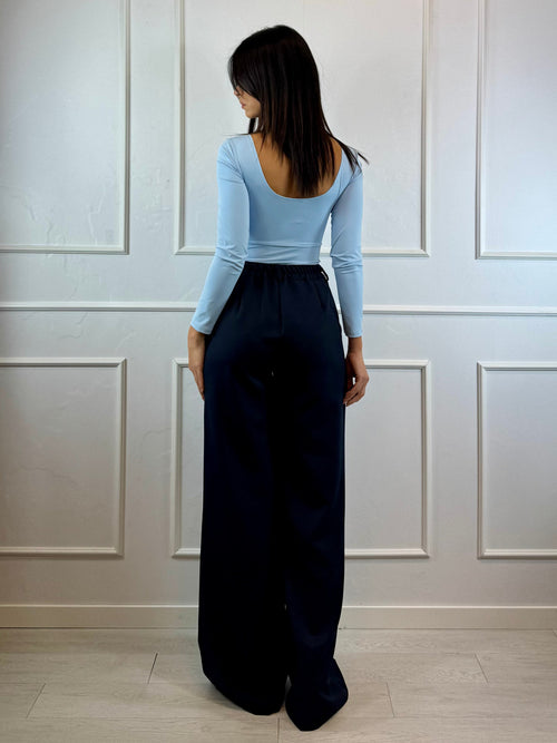 Body a manica lunga con scollo tondo