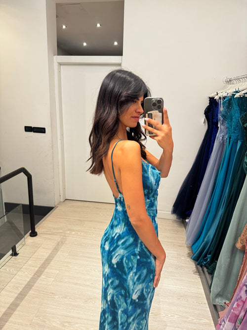 Vestito midì tulle fantasia