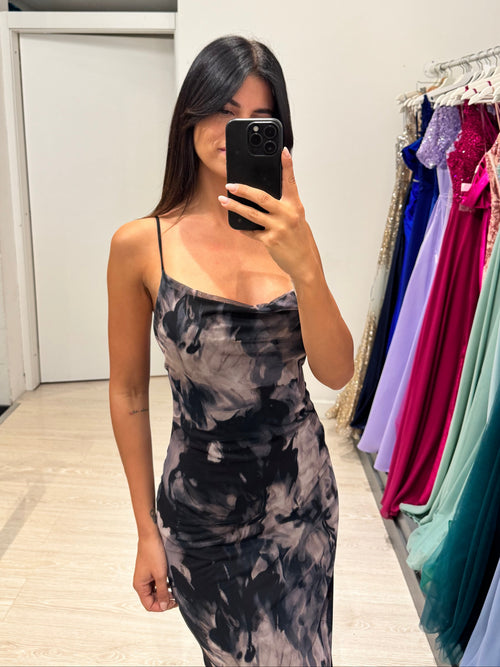 Vestito lungo tulle fantasia