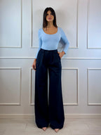 Body a manica lunga con scollo tondo