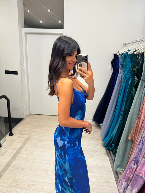 Vestito midì tulle fantasia