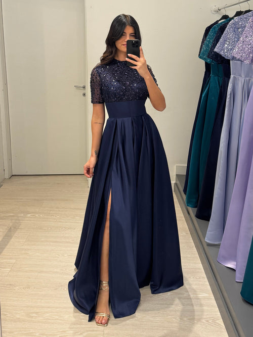 Abito Antonella manica corta paillettes