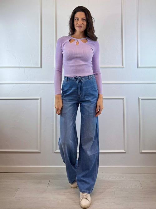 Maglia con gocce sullo scollo