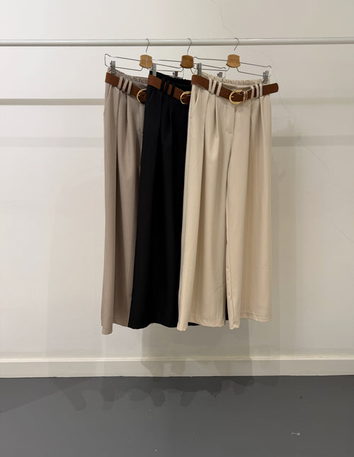 Pantalone palazzo doppia pence